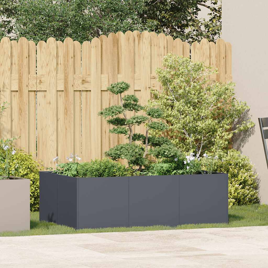 vidaXL Pflanzkübel Anthrazit 120x80x40 cm Stahl