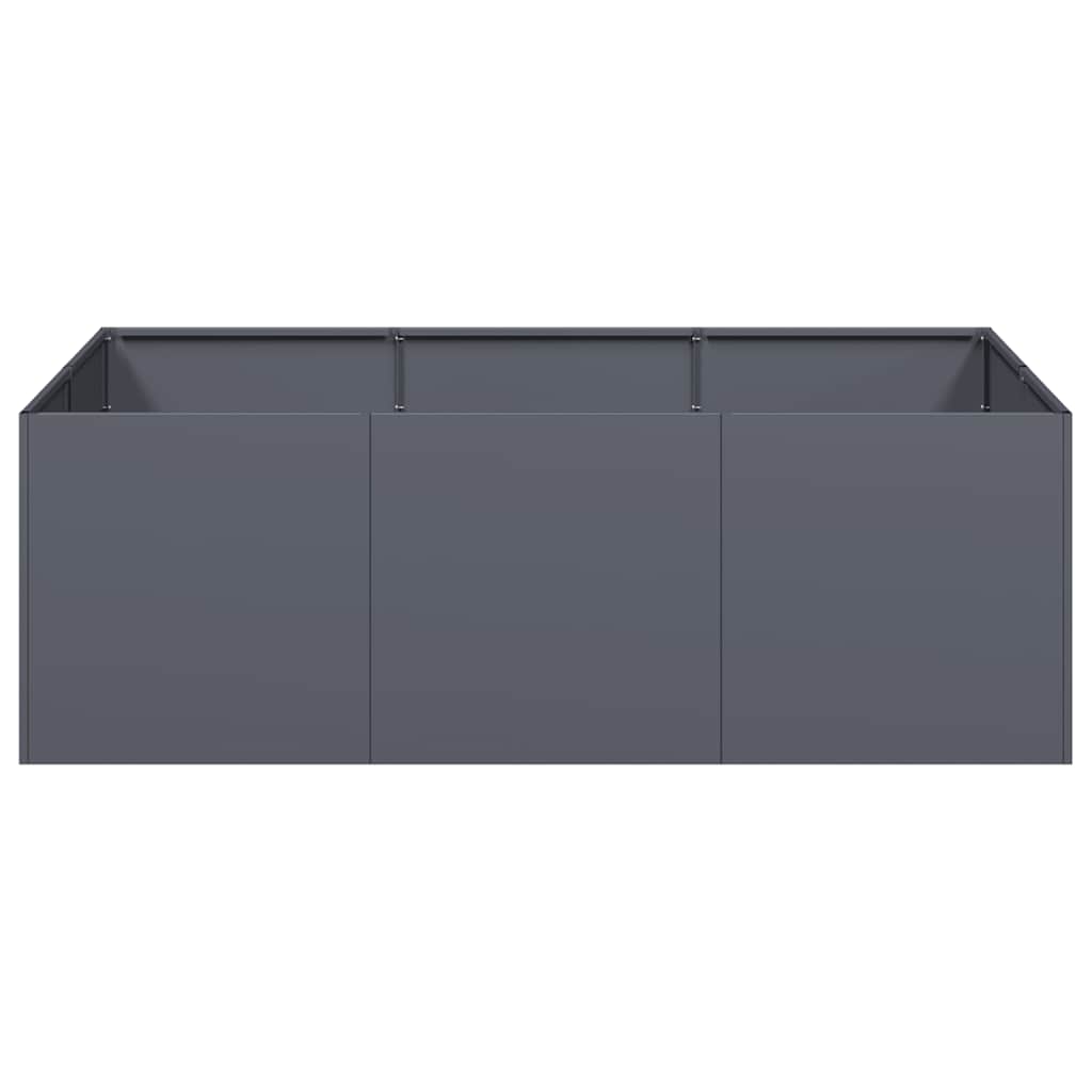 vidaXL Pflanzkübel Anthrazit 120x80x40 cm Stahl
