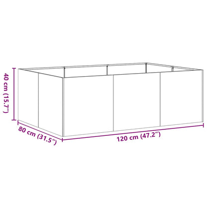 vidaXL Pflanzkübel Anthrazit 120x80x40 cm Stahl