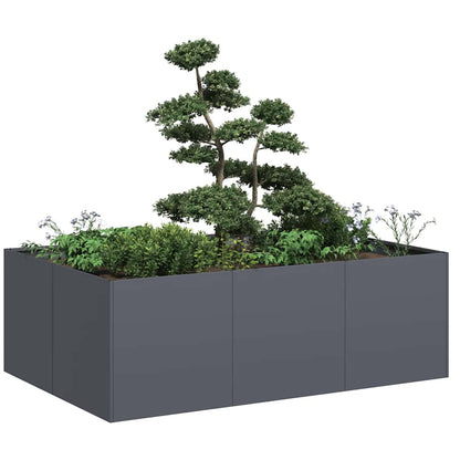 vidaXL Pflanzkübel Anthrazit 120x80x40 cm Stahl
