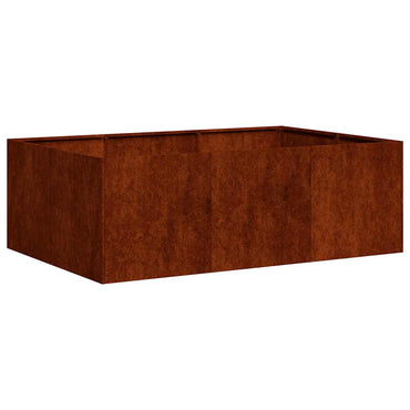 vidaXL Pflanzkübel Rostig 120x80x40 cm Wetterfester Stahl