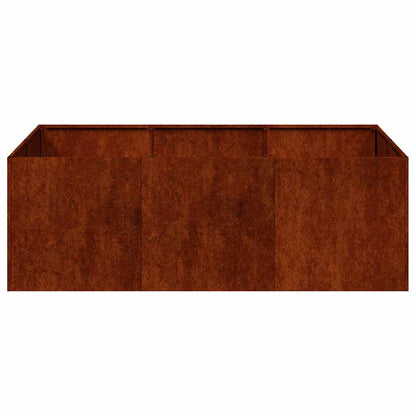 vidaXL Pflanzkübel Rostig 120x80x40 cm Wetterfester Stahl