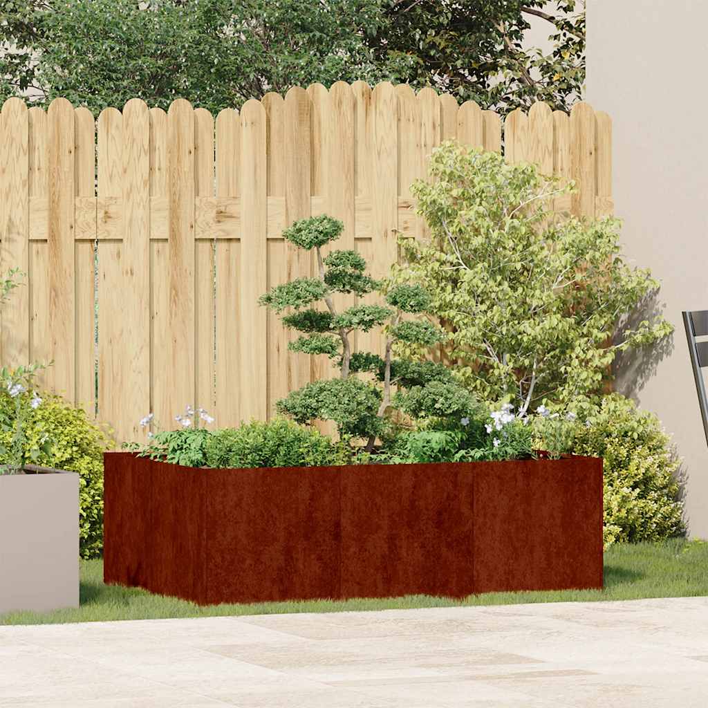 vidaXL Pflanzkübel Rostig 120x80x40 cm Wetterfester Stahl