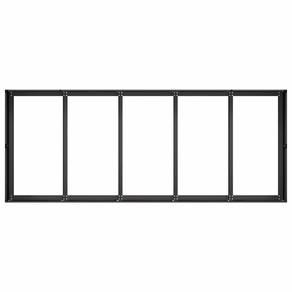 Pflanzgefäß Schwarz 200x80x40 cm Stahl