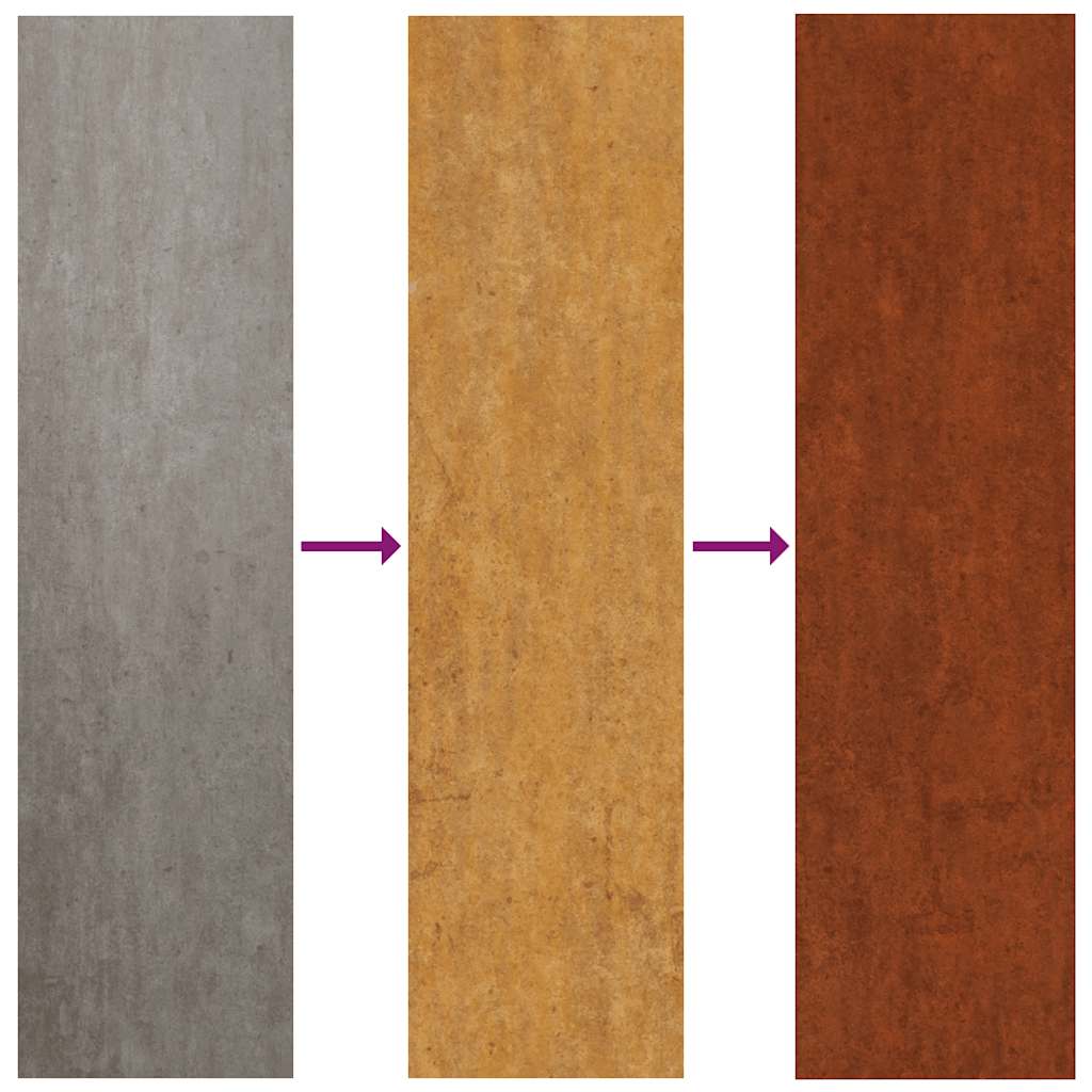 Pflanzkübel Rostig 200x80x40 cm Wetterfester Stahl