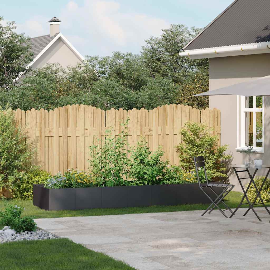 vidaXL Jardinière noire 280x80x40 cm acier