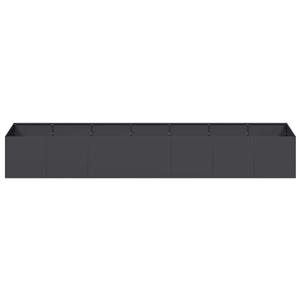 vidaXL Jardinière noire 280x80x40 cm acier