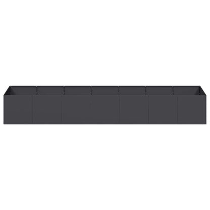 vidaXL Jardinière noire 280x80x40 cm acier