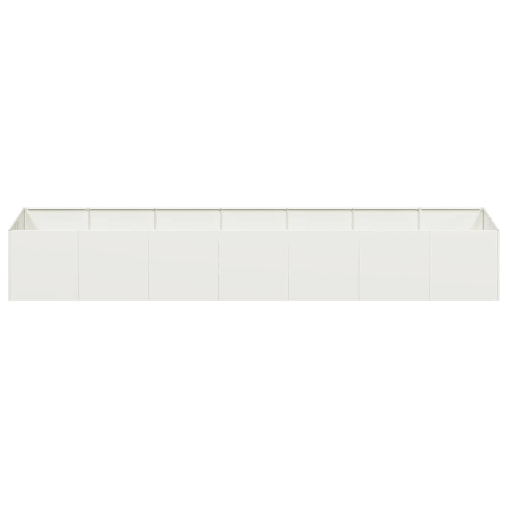 vidaXL Pflanzgefäß Weiß 280x80x40 cm Stahl