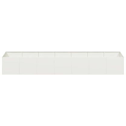 vidaXL Pflanzgefäß Weiß 280x80x40 cm Stahl