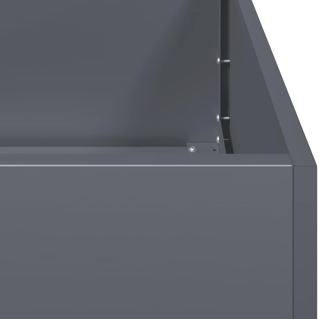 Pflanzgefäß Anthrazit 280x80x40 cm Stahl