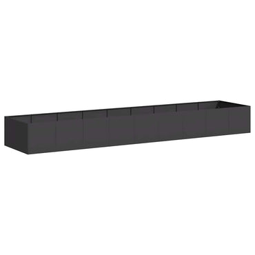 vidaXL Pflanzkübel Schwarz 360x80x40 cm Stahl