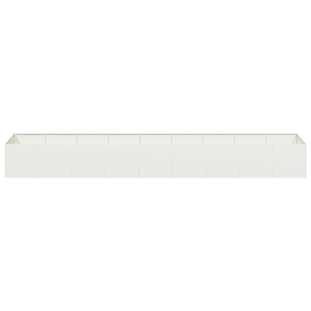 vidaXL Pflanzgefäß Weiß 360x80x40 cm Stahl