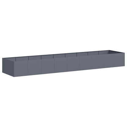 vidaXL Pflanzgefäß Anthrazit 360x80x40 cm Stahl