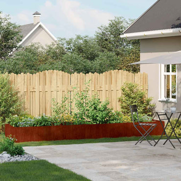 vidaXL Pflanzkübel Rostig 360x80x40 cm Wetterfester Stahl