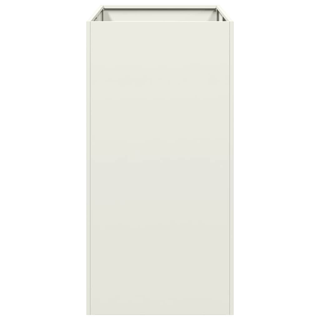 vidaXL Pflanzgefäß Weiß 40x80x80 cm Stahl