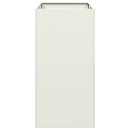 vidaXL Pflanzgefäß Weiß 40x80x80 cm Stahl