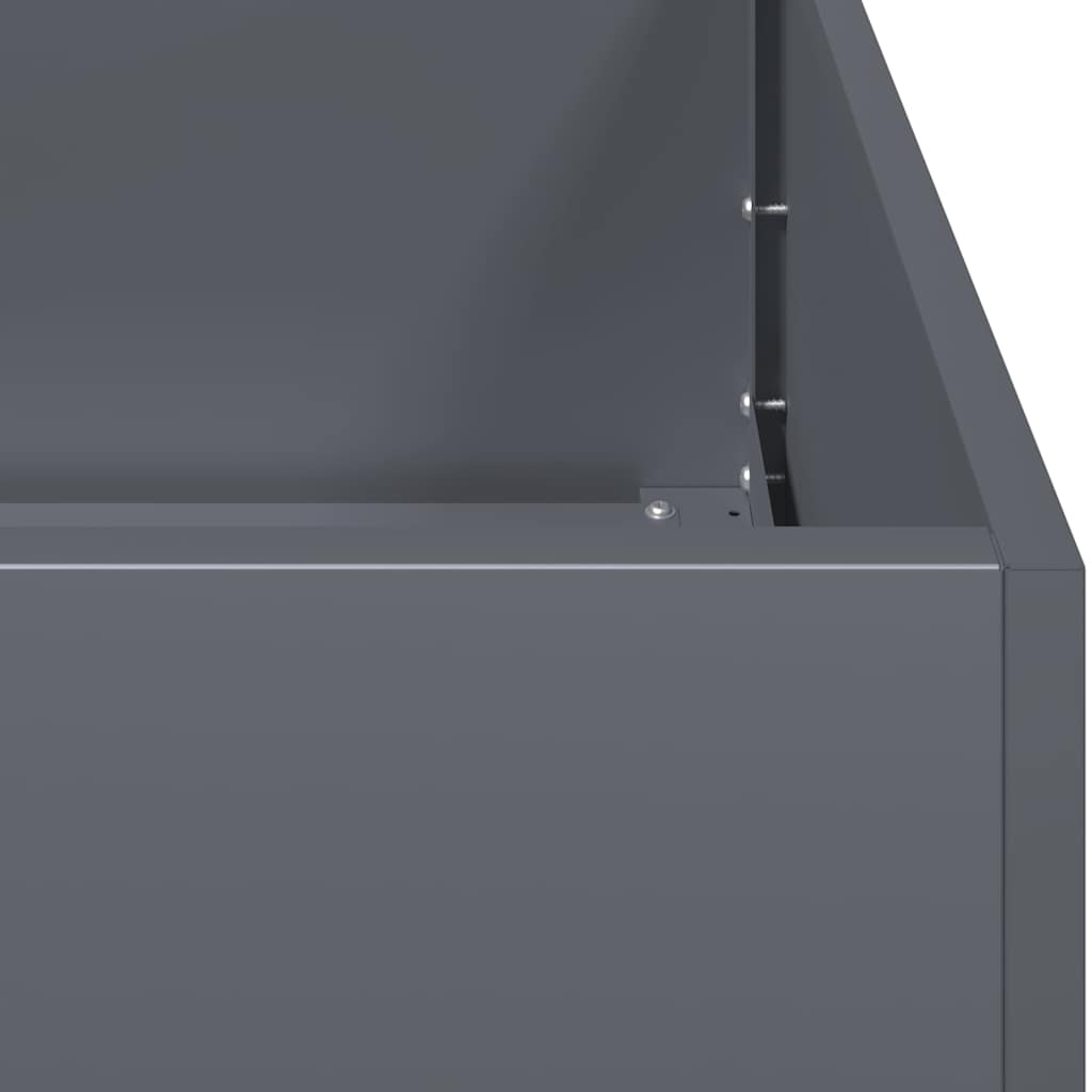 Pflanzgefäß Anthrazit 40x80x80 cm Stahl