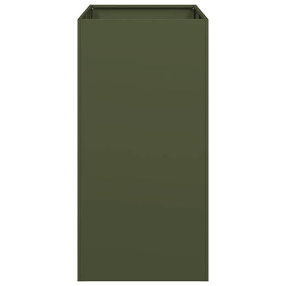 vidaXL Pflanzgefäß Olivgrün 40x80x80 cm Stahl