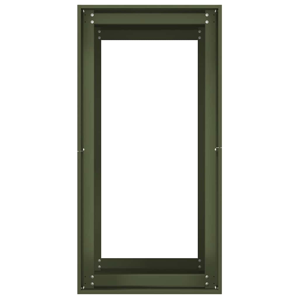 vidaXL Pflanzgefäß Olivgrün 40x80x80 cm Stahl
