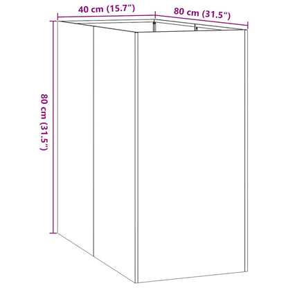 vidaXL Pflanzkübel 40x80x80 cm Edelstahl