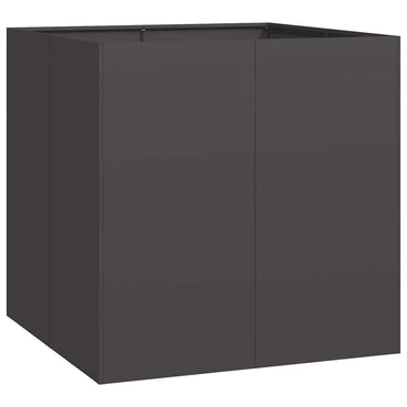 vidaXL Pflanzkübel Schwarz 80x80x80 cm Stahl