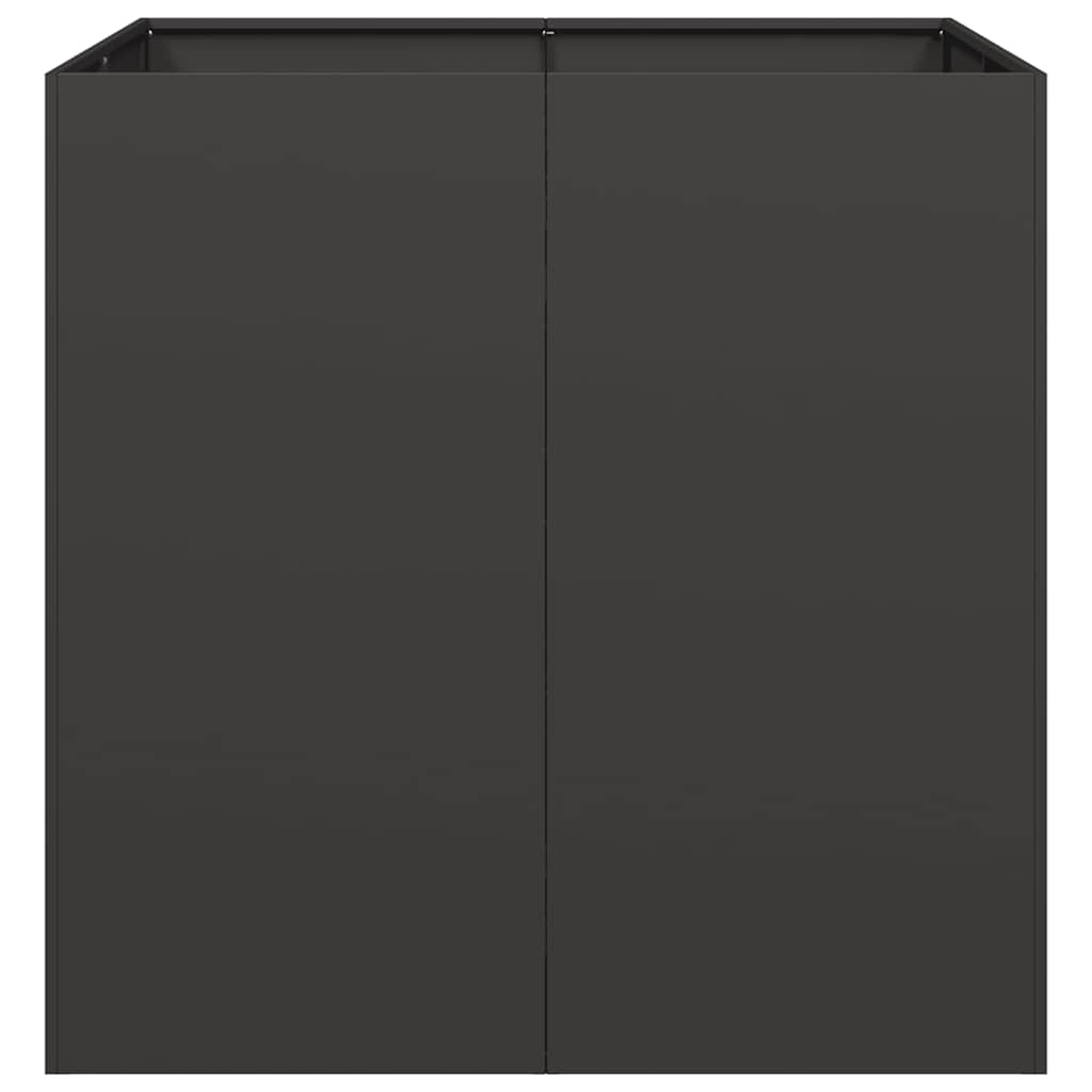 vidaXL Pflanzkübel Schwarz 80x80x80 cm Stahl