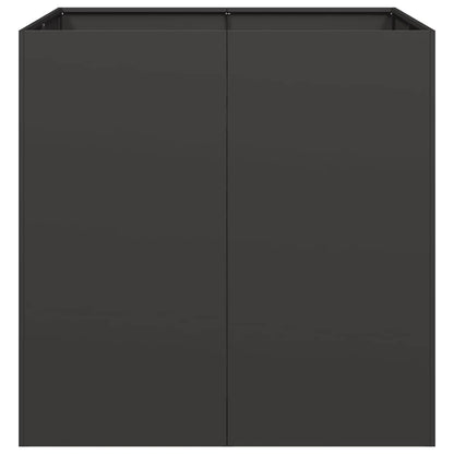 vidaXL Pflanzkübel Schwarz 80x80x80 cm Stahl