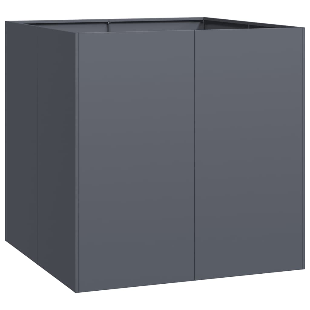 vidaXL Pflanzgefäß Anthrazit 80x80x80 cm Stahl