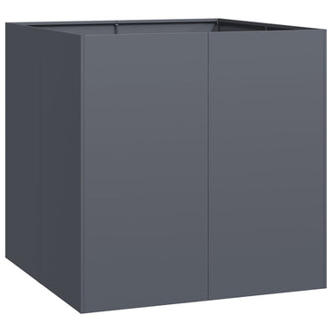 vidaXL Pflanzgefäß Anthrazit 80x80x80 cm Stahl