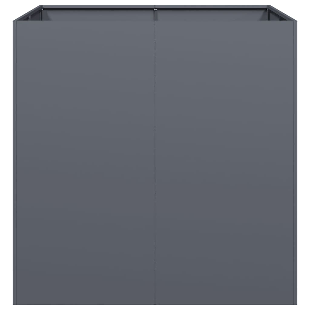 vidaXL Pflanzgefäß Anthrazit 80x80x80 cm Stahl