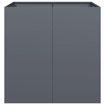 vidaXL Pflanzgefäß Anthrazit 80x80x80 cm Stahl