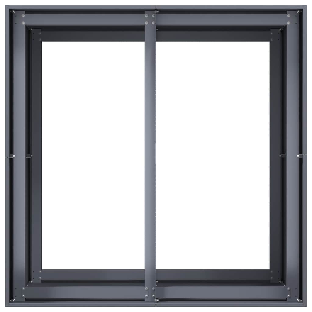 vidaXL Pflanzgefäß Anthrazit 80x80x80 cm Stahl