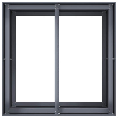 vidaXL Pflanzgefäß Anthrazit 80x80x80 cm Stahl