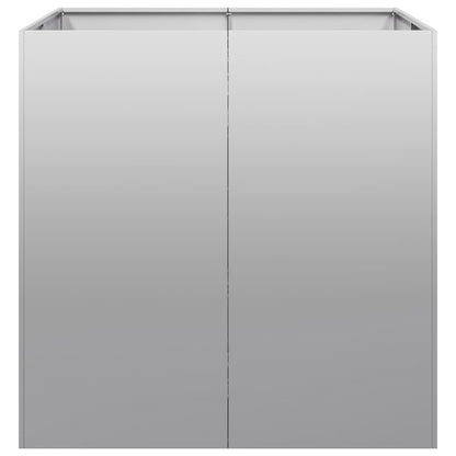 vidaXL Pflanzkübel 80x80x80 cm Verzinkter Stahl