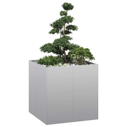 vidaXL Pflanzkübel 80x80x80 cm Verzinkter Stahl
