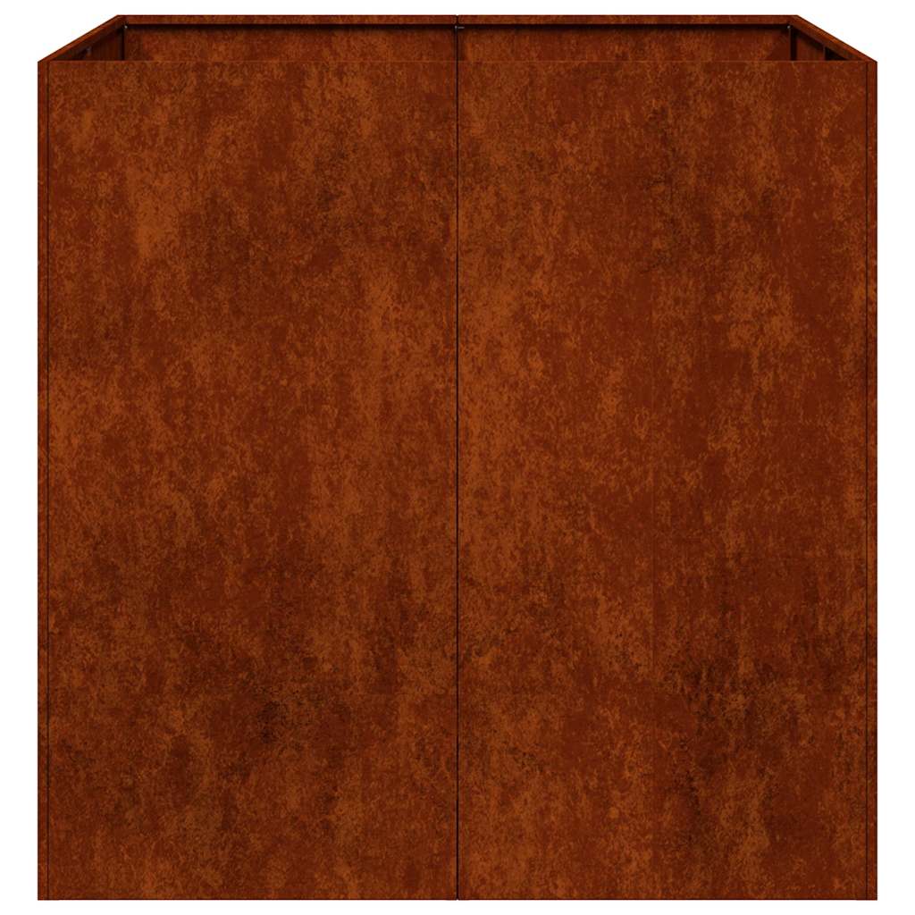 vidaXL Pflanzkübel Rostig 80x80x80 cm Wetterfester Stahl