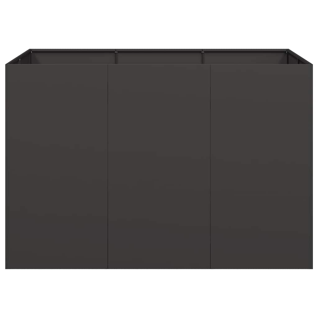 vidaXL Pflanzkübel Schwarz 120x80x80 cm Stahl