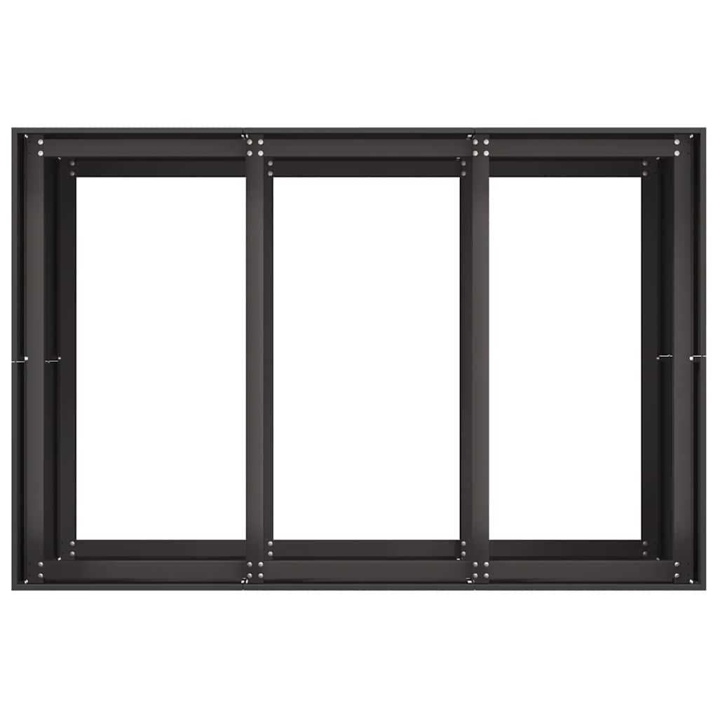 vidaXL Pflanzkübel Schwarz 120x80x80 cm Stahl