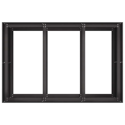 vidaXL Pflanzkübel Schwarz 120x80x80 cm Stahl