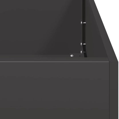 vidaXL Pflanzkübel Schwarz 120x80x80 cm Stahl