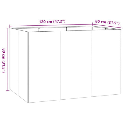 vidaXL Pflanzkübel Schwarz 120x80x80 cm Stahl