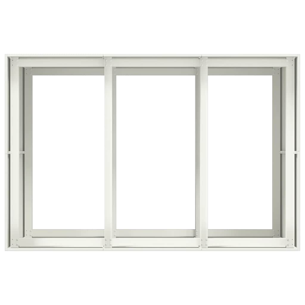 vidaXL Pflanzgefäß Weiß 120x80x80 cm Stahl