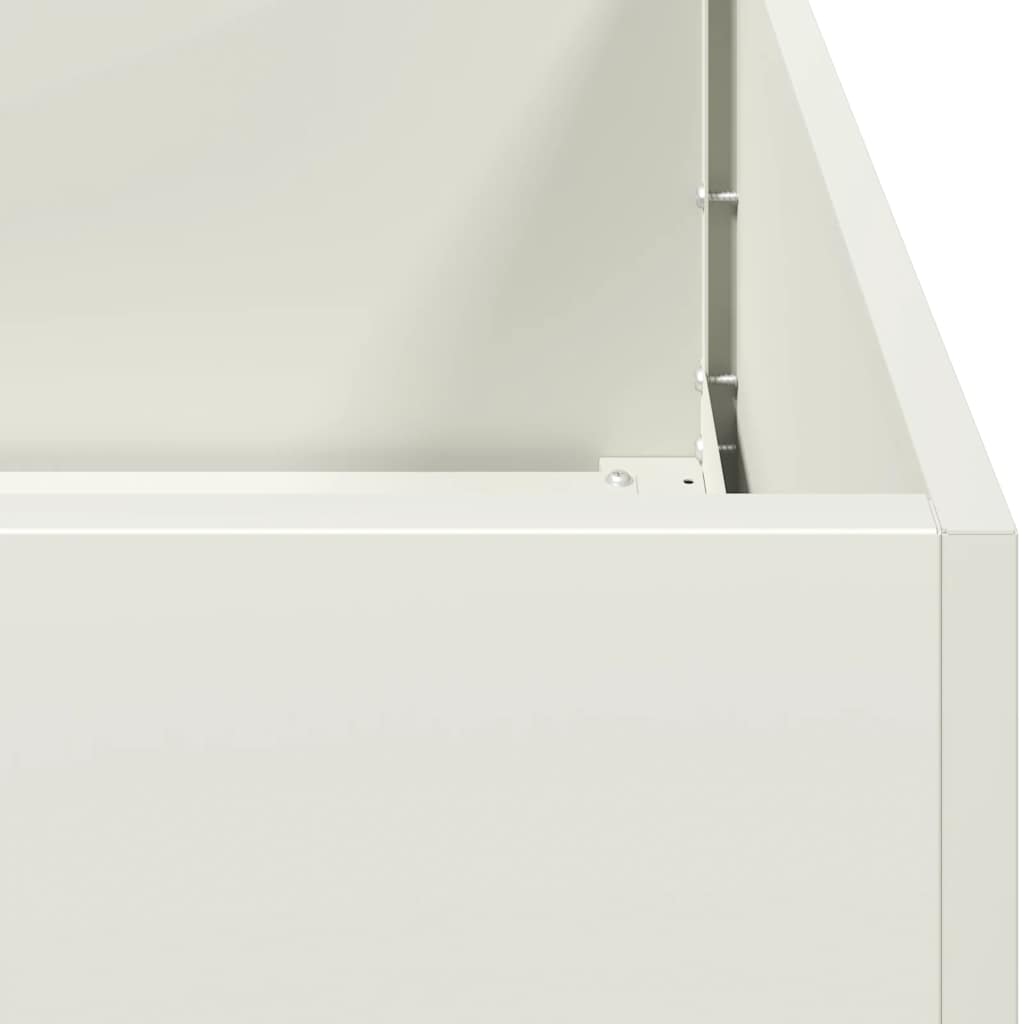 vidaXL Pflanzgefäß Weiß 120x80x80 cm Stahl