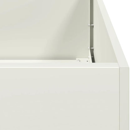 vidaXL Pflanzgefäß Weiß 120x80x80 cm Stahl