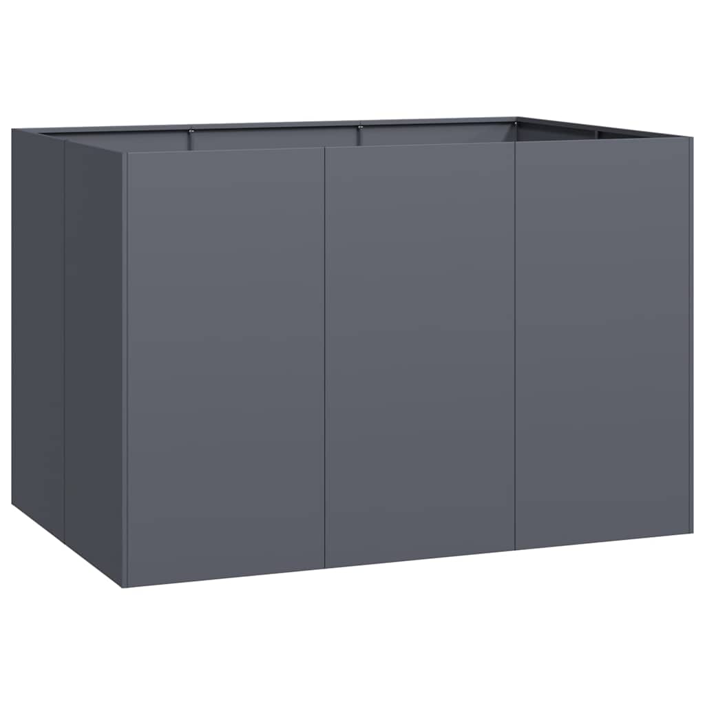 vidaXL Pflanzgefäß Anthrazit 120x80x80 cm Stahl