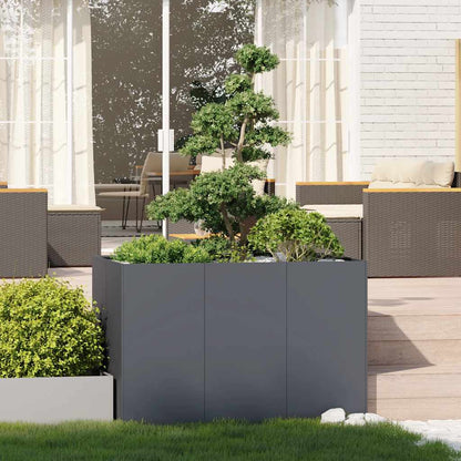 vidaXL Pflanzgefäß Anthrazit 120x80x80 cm Stahl
