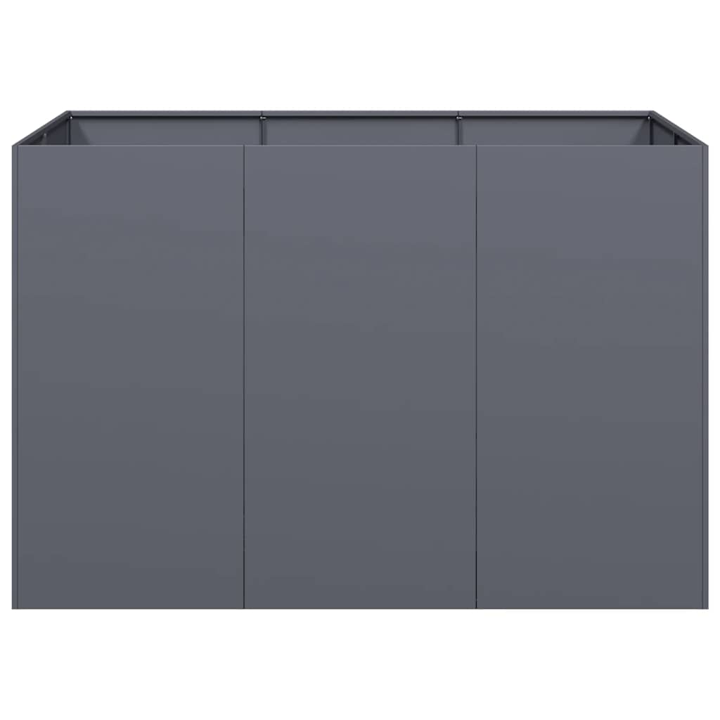 vidaXL Pflanzgefäß Anthrazit 120x80x80 cm Stahl