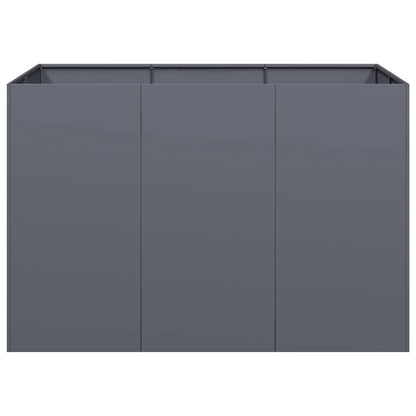 vidaXL Pflanzgefäß Anthrazit 120x80x80 cm Stahl