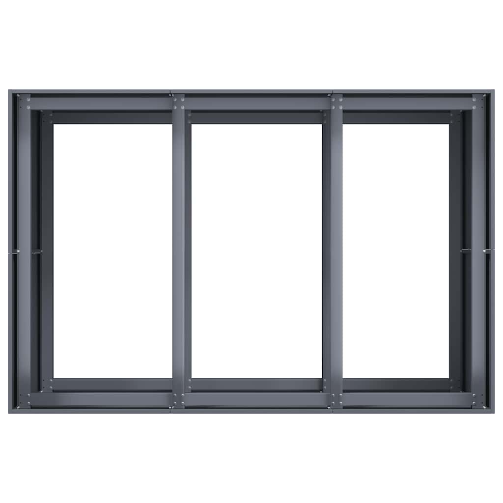vidaXL Pflanzgefäß Anthrazit 120x80x80 cm Stahl